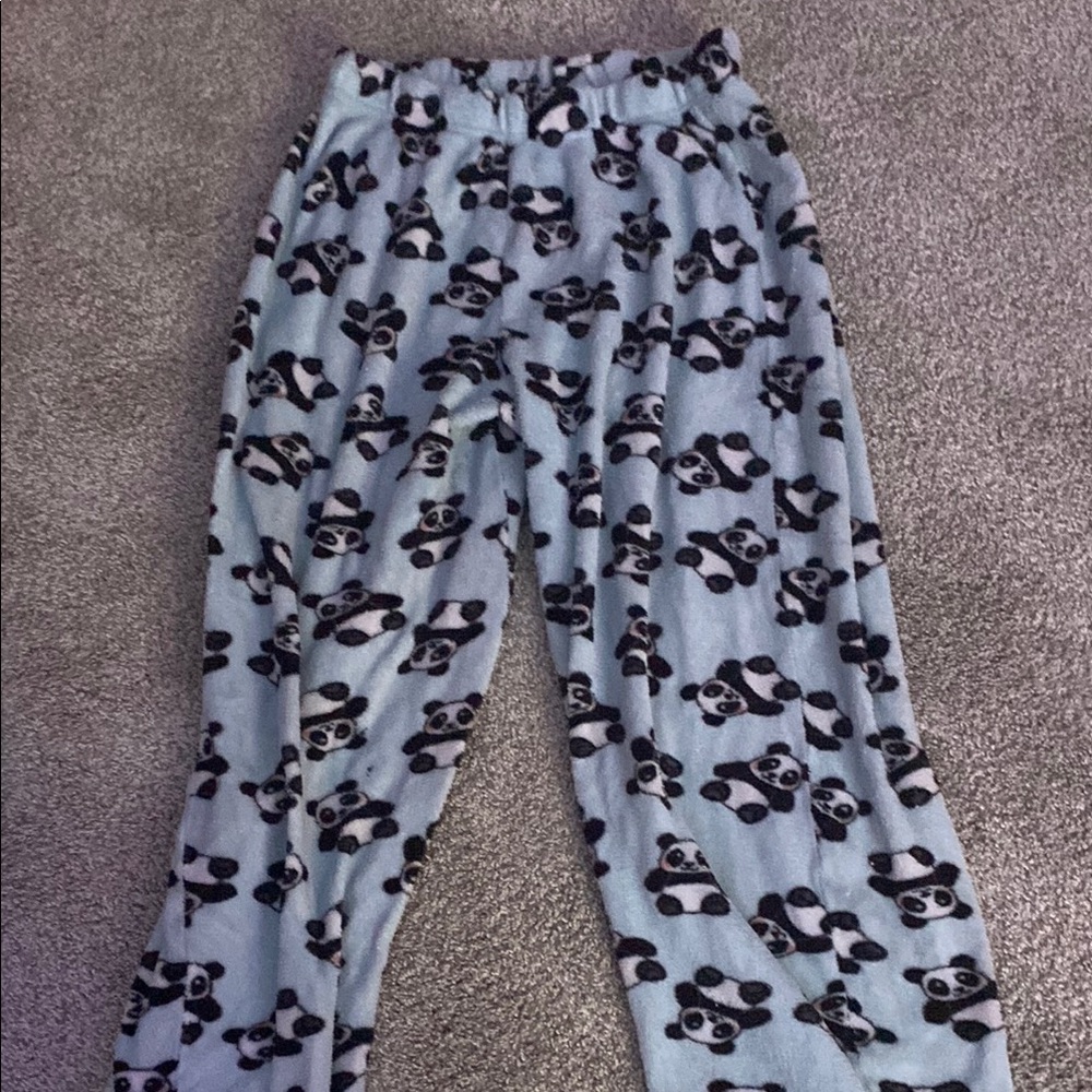 Bobbie Brooks Blue Panda Print Pajama Bottoms